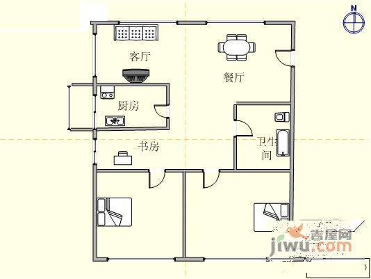 春和花园2室2厅1卫150㎡户型图