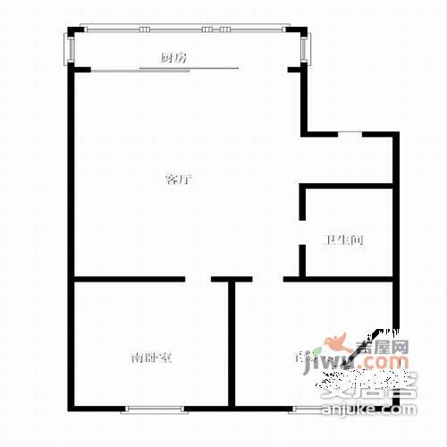 枫林绿洲2室1厅1卫71㎡户型图