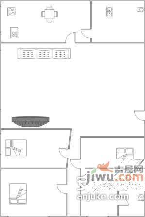 虎滩路散盘3室2厅2卫141㎡户型图