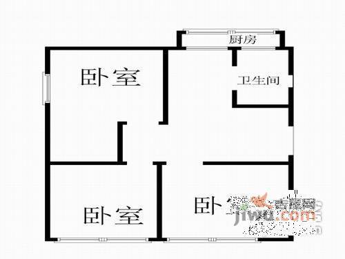 中南路散盘3室1厅1卫112㎡户型图