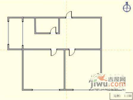 中南路散盘2室1厅1卫63㎡户型图