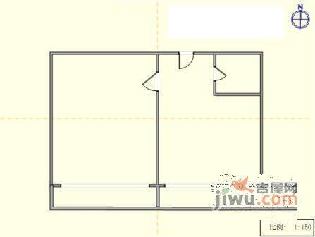 中南路散盘1室1厅1卫50㎡户型图