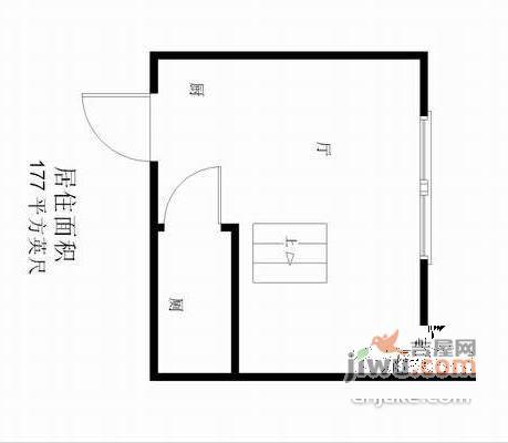 星海大厦1室1厅1卫43㎡户型图