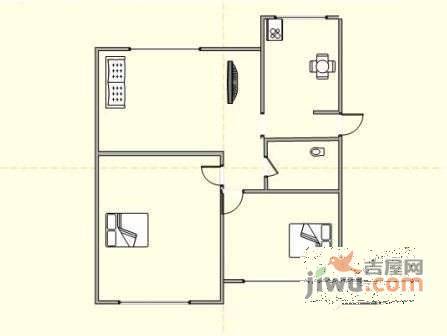 星浦庄园2室2厅1卫95㎡户型图