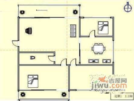 中南苑3室2厅2卫175㎡户型图