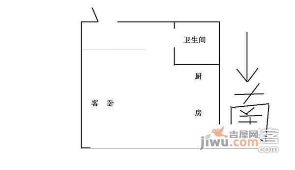 中山广场1室1厅1卫413㎡户型图