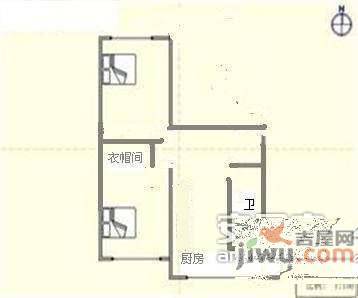 中山广场2室1厅1卫71㎡户型图