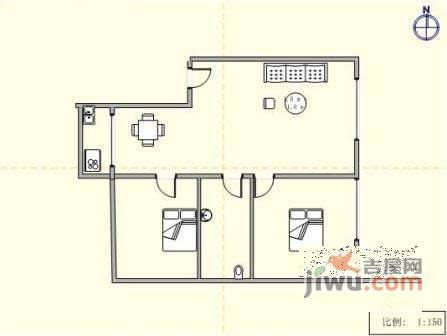 齐化家园2室2厅1卫147㎡户型图