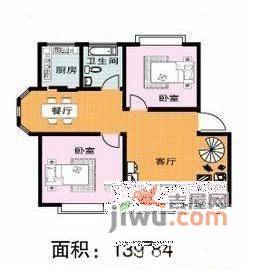 山水家园3室2厅2卫118㎡户型图