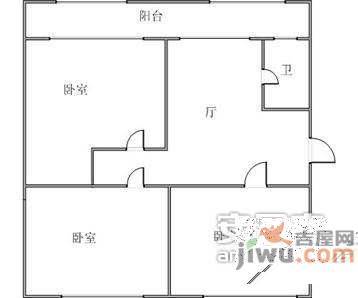 解放广场3室2厅1卫126㎡户型图