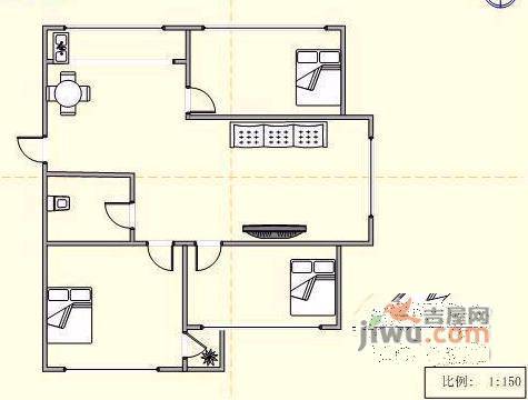 泉水新城友好园3室2厅1卫110㎡户型图