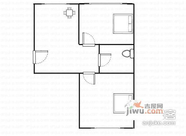 南岭花园2室1厅1卫93㎡户型图