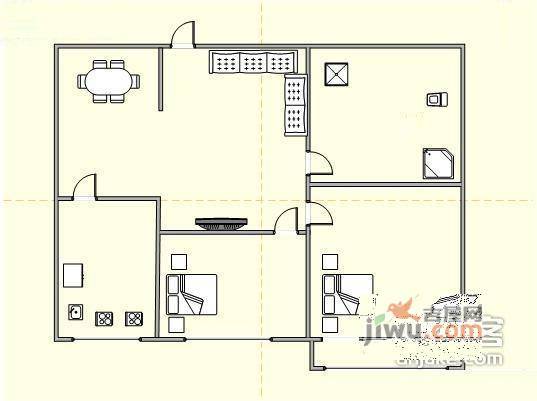 大连新华小区2室2厅1卫81㎡户型图