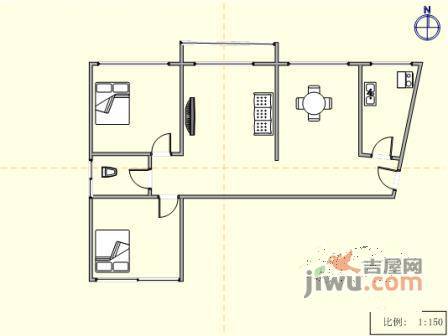 教师大厦3室1厅1卫106㎡户型图