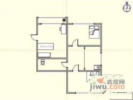 教师大厦2室1厅1卫70㎡户型图