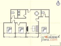 曼哈顿大厦3室2厅1卫198㎡户型图