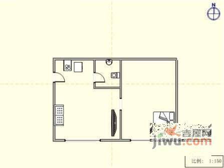 新东方公寓1室1厅1卫68㎡户型图