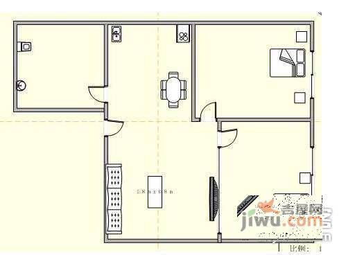 新东方公寓2室1厅1卫69㎡户型图