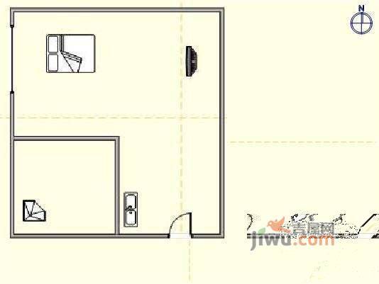 新东方公寓1室0厅1卫36㎡户型图