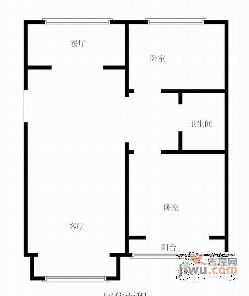 西雅图海洋之星2室2厅1卫102㎡户型图