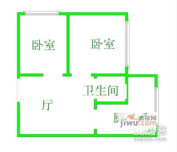 恒达小区2室1厅1卫111㎡户型图