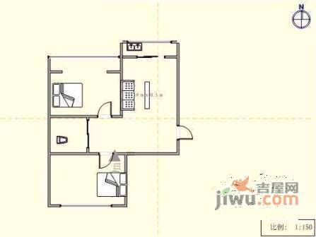 天都花园2室1厅1卫86㎡户型图