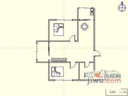 天都花园2室2厅1卫106㎡户型图