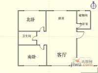 华宇叠翠花乡3室2厅1卫124㎡户型图