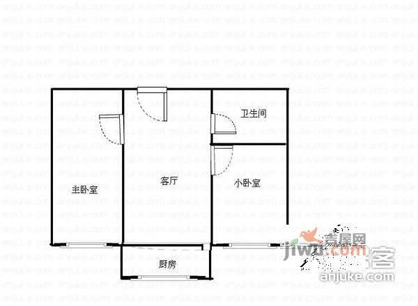 裕民新苑2室1厅1卫67㎡户型图