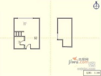 学府1+12室1厅1卫33㎡户型图
