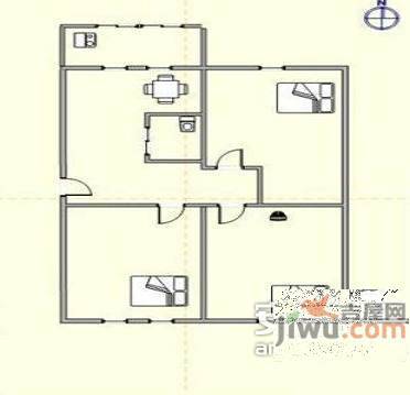 三八广场3室1厅1卫100㎡户型图