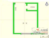 德源筑座1室1厅1卫46㎡户型图