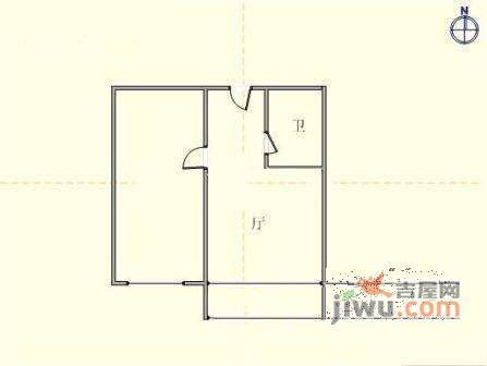 苍山路1室1厅1卫52㎡户型图