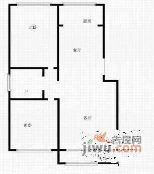 苍山路2室2厅1卫127㎡户型图