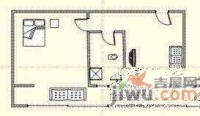 虹桥军休家园1室1厅1卫53㎡户型图