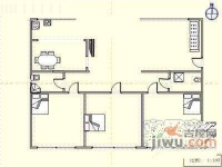 环馨山庄3室2厅2卫144㎡户型图