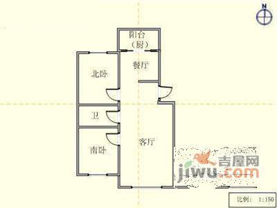 环馨山庄2室2厅1卫106㎡户型图