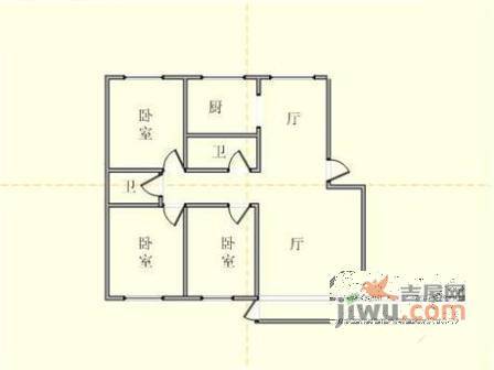 南平花园3室2厅2卫126㎡户型图