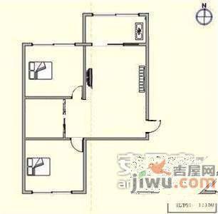 车家村散盘2室1厅1卫86㎡户型图