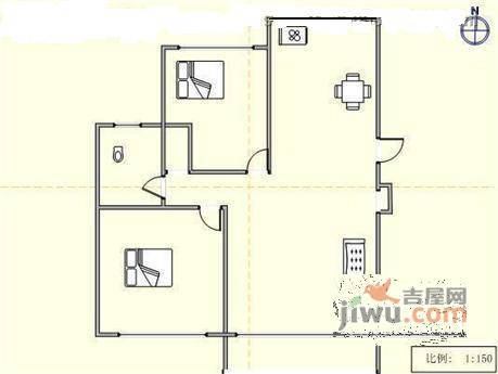 壹品漫谷2室2厅1卫121㎡户型图