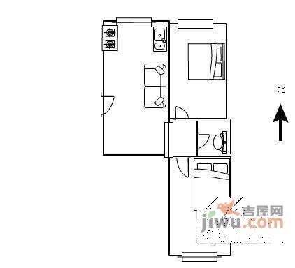 海景园2室2厅1卫108㎡户型图