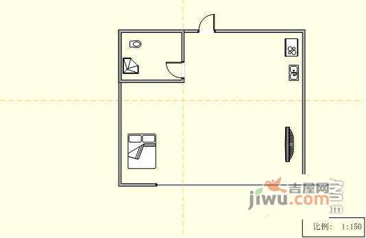 金宸国际1室1厅1卫65㎡户型图