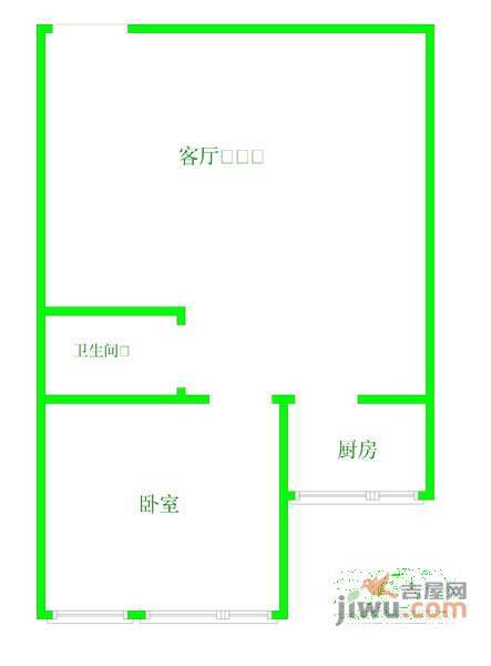 罗斯福国际大厦1室0厅0卫户型图