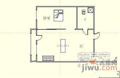 罗斯福国际大厦1室1厅1卫64㎡户型图