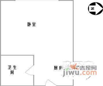 罗斯福国际大厦1室1厅1卫64㎡户型图