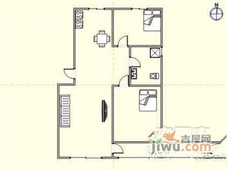 新日里2室2厅1卫103㎡户型图