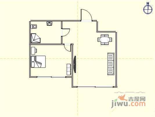 锦泉源1室1厅1卫170㎡户型图