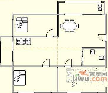 锦泉源3室1厅1卫86㎡户型图