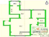 星海阳光2室2厅2卫142㎡户型图