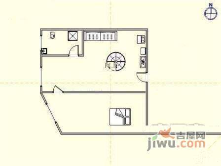 环宇品阁1室1厅1卫62㎡户型图